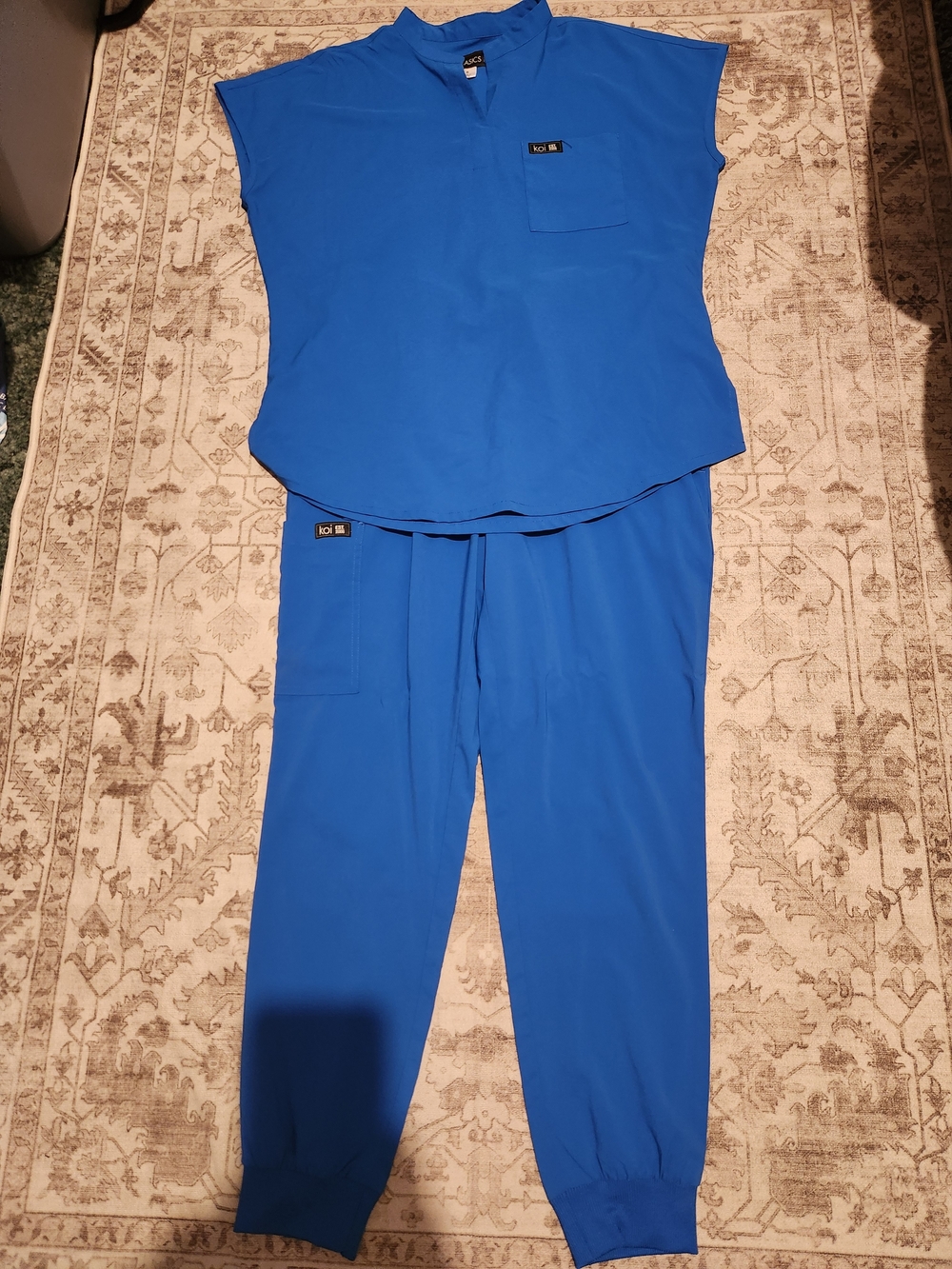 koi Royal Blue Jogger Scrub Set